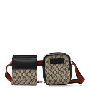 Gucci Gg Supreme Web Belt Bag Black #228266G79B